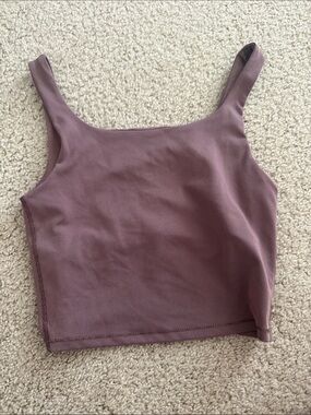Women’s Ribbed Square Neck Crop Tank Top - Mauve